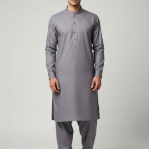 Men’s Steel Grey Kurta Shalwar new