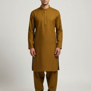 Curry Brown Kurta Shalwar – Premium Kurta – Realm Stitchers
