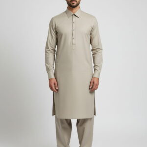 Men’s Light Beige Shalwar Kameez Traditio